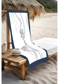 Resim Dijital Baskı Plaj Deniz Havlusu Modern Desenli Peştamal Hvl0090 Renkli 