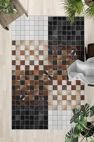 Resim Monnhein Yıkanabilir Halı ve Yolluk - Kaymaz Tabanlı Salon Halısı, Mutfak Halısı, Modern Dijital Baskı Tasarım (0385) 