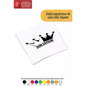 Resim İsim Soyisim Taç - Araç, Oto, Laptop, Duvar Uyumlu Sticker 10 9 Cm 