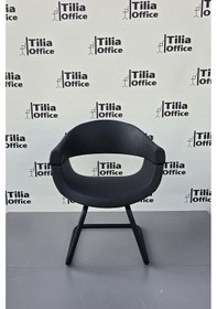 Resim Vera Kesim Tarama Çalışma Bekleme Koltuğu Siyah U Ayak Siyah 