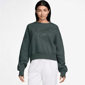 Resim Nike Phoenix Fleece Oos Kadın Yeşil Eşofman Üstü 