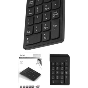 Resim Munico USB Alıcı 2.4g Kablosuz Mini Sayısal Tuş Takımı Klavye Dizüstü Masaüstü Pc Için Mini Kablolu 18 Tuş 