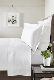 Resim Pimlico Pikolu Mısır Pamuğu Düz Çarşaf - Beyaz / King 275 × 275 cm 