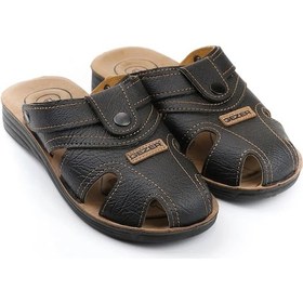 Resim Gezer 09878 Rahat 4 Nokta Taban Kapalı Erkek Terlik Sandalet Siyah 