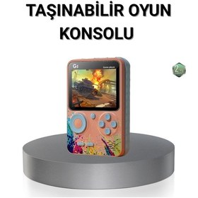 Resim Retro Taşınabilir Oyun Konsolu 500 Klasik Oyunlu, 3.0 İnç Renkli Ekran 