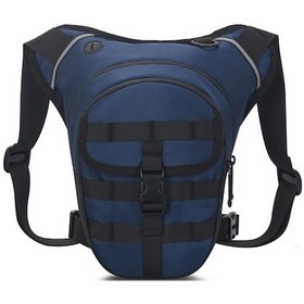 Resim Leezsing Büyük Kapasiteli Su Geçirmez Motosiklet Bacak Çantası - Ayarlanabilir Ve Reflektif Tasarım Koyu Mavi 