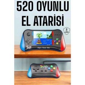 Resim nerede bulurum Retro 500 Oyunlu Nostaljik Oyunlu El Atari Gamebox Oyun Konsolu Çift Destekli 