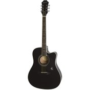 Resim Epiphone FT-100CE Jumbo Elektro Akustik Gitar (Ebony) 