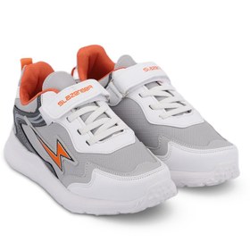 Resim Slazenger KAOR KTN Kız Çocuk Sneaker Ayakkabı Gri / Turuncu 
