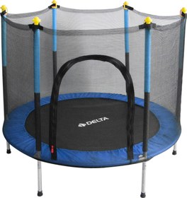 Resim Güvenlik Korumalı Fileli 140 Cm Özel Fermuar Güven Konforlu Çocuk Trampolini 55 İnç Trambolin 