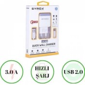 Resim Syrox Hhm_samsung A6S Plus Syrox Type-C Quıck Şarj Cihazı 3.0A Ultra Hızlı Q32 