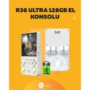 Resim 128GB Dahili Hafızalı R36 Ultra – 4” IPS Ekran, Retro Konsol, 30.000+ Oyun Yüklü 