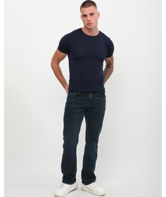 Resim Erkek Likralı Regular Fit Haki Jean Pantolon Haki 