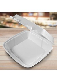 Resim Dağyüce 36/d Tek Kullanımlık Köpük İskender Kapaklı Kase Kutu - 23.5x15 Cm. - 20 Adetlik 1 Paket 