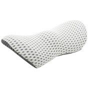 Resim Araba Malzemeleri Lomber Destek Bellek Köpük Araba Arkalığı Lomber Yastık Koltuk Minderi Bel Yastık, Renk: Derin Gri + Açık Gri, Size:deep Gray+light Gray 