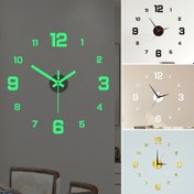 Resim Modern Sessiz Akrilik Duvar Saati - Pilsiz, Kendin Yap Kurulumu, Oturma Odası & Yatak Odası Dekoru için Gece Işığı Özelliği 