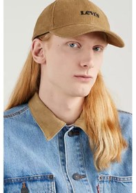Resim Levi's Unisex Kahverengi Ayarlanabilir Keten Şapka - D5544-0002 