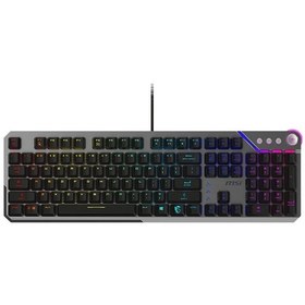 Resim Msı Strıke 600 Kailh Midnight Pro Silent Tactile Switch Rgb Hotswap Mekanik Gaming Klavye 