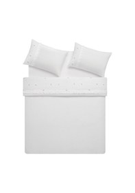 Resim Puffy Angel Çift Kişilik Krep Nevresim Takımı - Beyaz Beyaz 