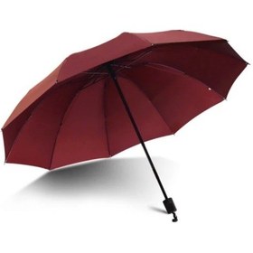 Resim Bordo Tam Otomatik Rüzgara Dayanıklı Erkek Şemsiyesi Bordo 