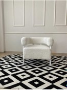 Resim MELLMOD SWEET TEDDY BERJER KIRIK BEYAZ RENGİ - AHŞAP BEYAZ AYAK 