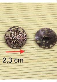 Resim Ceket Düğmesi Dantel Desenli Bakır 6 Lı Set 52771510121250 