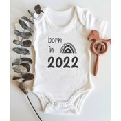 Resim Born In 2022 Kısa Kol Organik Bebek Body 