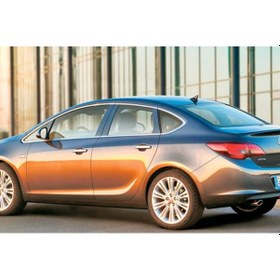 Resim Opel Astra J Sedan 12 Parça Cam Çıtası Paslanmaz Çelik 2011-2020 