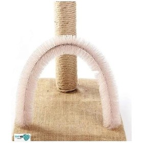 Resim Pembe Renkli Kedi Kaşıma Ve Tırmalama Tahtası 