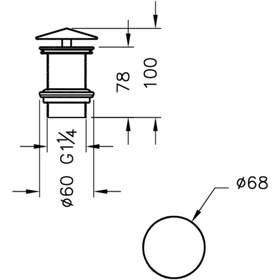 Resim VitrA A45145 Yuvarlak Süzgeç - Universal - Krom 