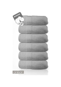 Resim 6'lı Boncuk Beyaz El Havlusu - 50x90 Cm, 225 Gr, %100 Pamuk, Spa Ve Otel Havlusu, Günlük Kullanıma Uygun Beyaz 