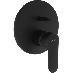 Resim VitrA Root A4272736 Round Ankastre Banyo Bataryası, Sıva Üstü Grubu, Mat Siyah 
