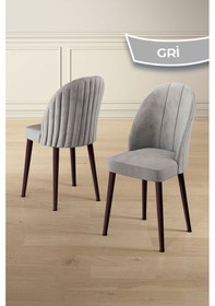 Resim Canisa Kaye Serisi Mdf 90x168 Traverten Mutfak Masası Takımı 4 Gri Sandalye Traverten Masa Gri Sandalye 