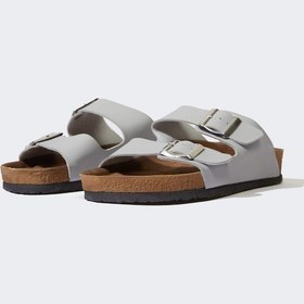 Resim Defacto Kadın Çift Bantlı Düz Taban Terlik F7557ax25hsgr46 Gri 