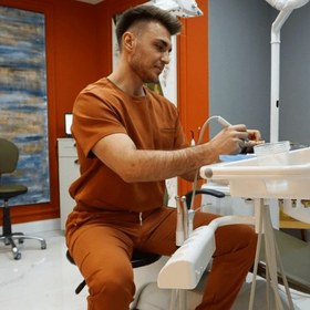 Resim Bisiklet Yaka Düz Paça Scrubs Takımı - XS 