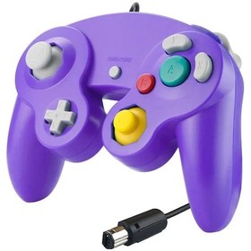 Resim Mor-gamepad Nintendo Gamecube İçin Kablolu Denetleyici Ngc Video Oyunu Denetleyicisi Wii Konsolu İçin Klasik El Joystick Kontrolü 