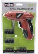 Resim Attlas ECO 15588S 4.8 V Şarjlı Tornavida Seti 25 Parça 