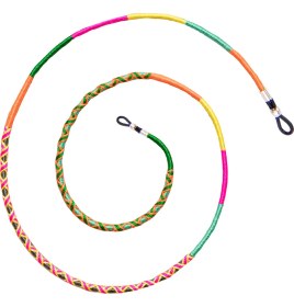 Resim Hippi Kite Renkli Unisex El Yapımı Gözlük Ipi Aksesuarı 70 cm 