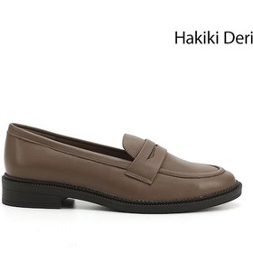 Resim Gönderi R Vizon Antik Hakiki Deri Loafer Ayakkabı Vizon 