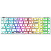 Resim Everest Kb-98 Sessiz Rainbow Q Türkçe Klavye Membrane Oyuncu Klavyesi Gaming Klavye 