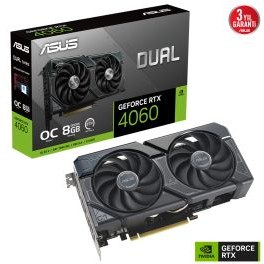 Resim Asus DUAL GeForce RTX 4060 OC Edition 8GB 128 Bit DLSS 3 Ekran Kartı 