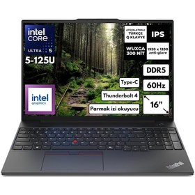 Resim Lenovo ThinkPad E16 G2 21MA003MTXBT91 U5-125U 64 GB 1 TB SSD 16" W11P Dizüstü Bilgisayar 
