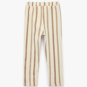 Resim Koton Pamuklu Beli Bağlamalı Çizgili Eşofman Altı Ekru Çizgili 6smb40004tk Ekru 