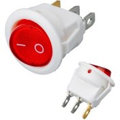 Resim Ic-131b Yuvarlak Işıklı Anahtar On-off 3p Beyaz 