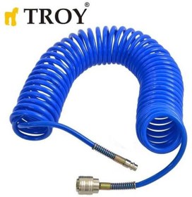 Resim Troy 18616 Poliüretan Spiralli Kompresor Hava Hortumu 15 Mt 