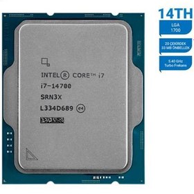 Resim Intel Core I7 14700 Tray 2.1ghz 20 Çekirdek 33mb Akıllı Önbellek Soket 1700 Kutusuz Işlemci 