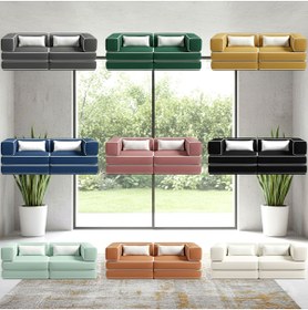 Resim foamly 140x70 cm Modüler Çocuk Koltuğu - Fonksiyonel Oyun Minderi ve Kanepe Tamamen Sünger 