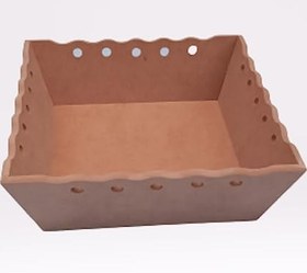 Resim Hobi 90058 Dekoratif Model Ekmek Sepeti Dalga Kenar Oyma HAM MDF Ahşap EL Yapımı 