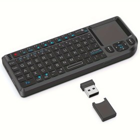 Resim 2.4G Kablosuz Klavye, Beyaz/7 Renkli Arka Aydınlatmalı Dokunmatik Fare ve El Feneri ile - Taşınabilir, Serin, Uygulanabilir - PC, Dizüstü Bilgisayar ve Akıllı TV Kutusu için Mükemmel! Çoklu Dil Düzenleri Mevcut 