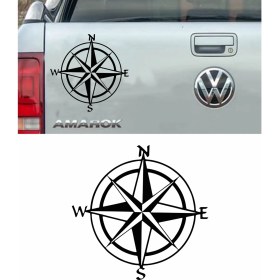 Resim Sticker Usta Pusula 4x4 Offroad Adventure Kamp Araba Oto Karavan Motosiklet Sticker 00080 